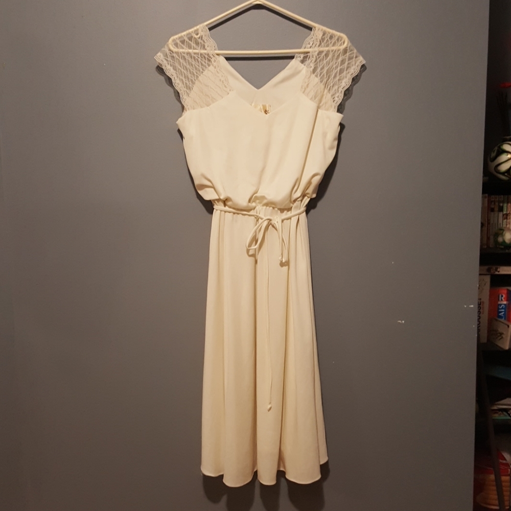 Lace strap dress